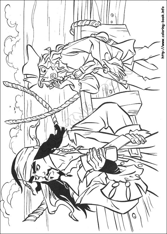 Pirates of the Caribbean coloring picture